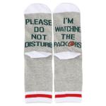 TSOTMO 2 Pairs Football Socks Please Do Not Disturb I’m Watching The P Socks Gift For Men women (PACKERS socks)
