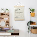 Ryeolo Football Go Birds Definition Wooden Poster Hanger Frame 12.5x17 Inch,Go Birds Poster Hanger Frame,Motivational Wooden Hanging Wall Art Decor For Home Room