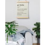 Ryeolo Football Go Birds Definition Wooden Poster Hanger Frame 12.5x17 Inch,Go Birds Poster Hanger Frame,Motivational Wooden Hanging Wall Art Decor For Home Room