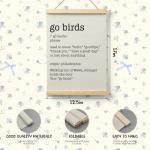 Ryeolo Football Go Birds Definition Wooden Poster Hanger Frame 12.5x17 Inch,Go Birds Poster Hanger Frame,Motivational Wooden Hanging Wall Art Decor For Home Room