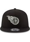 New Era NFL 9FIFTY Black/White Adjustable Snapback Hat Cap One Size Fits All (Tennessee Titans)
