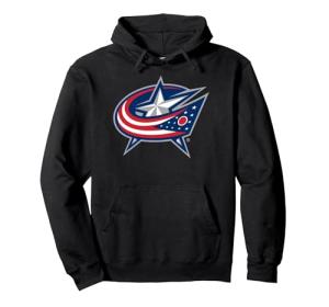 Columbus Blue Jackets Icon Officially Licensed Pullover Hoodie, Adult Unisex, Black, X-Large