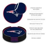 Rico Industries NFL Football New England Patriots Classic Favorites: PVC Coaster Set (4-Pack)