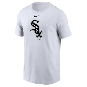 Nike Men's MLB Large Logo Cotton Relaxed T-Shirt (US, Alpha, X-Large, Regular, Regular, White, Chicago White Sox)