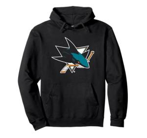 San Jose Sharks Icon Black Officially Licensed Pullover Hoodie