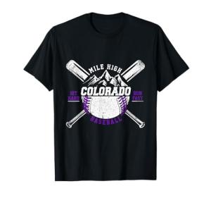 Vintage Colorado Rocky Mountains Retro Baseball Fan T-Shirt
