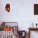 Rico Industries NHL Hockey Chicago Blackhawks State Shape Shape Cut Pennant - Home and Living Room Décor - Soft Felt EZ to Hang