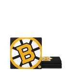 FOCO NHL Official 4-Pack Beverage Drink Ceramic Stone Coaster Set (Boston Bruins)
