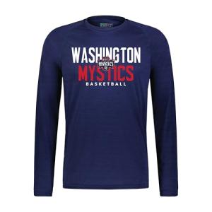 Holloway WNBA Washington Mystics All-Pro Long Sleeve Tee - Moisture-Wicking Athletic Shirt, Basketball Fan Gear, Multi, 4X-Large