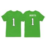 Gridiron Grip Jalen Hurts Philadelphia Football T-Shirt Cotton Jersey #1 Men's Adult (Large, Kelly Green)