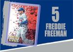 Freddie Freeman (5) Assorted Baseball Cards Gift Pack; Los Angeles Dodgers