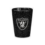 Rico Industries NFL Football Las Vegas Raiders 2oz Ceramic Shot Glass for Fans, Laser Engraved In Team Color Single Shot Glass