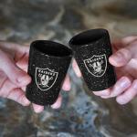 Rico Industries NFL Football Las Vegas Raiders 2oz Ceramic Shot Glass for Fans, Laser Engraved In Team Color Single Shot Glass