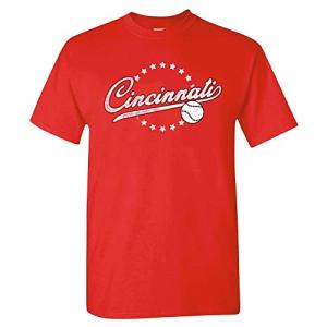 Cincinnati Baseball Vintage Men's Fan T-Shirt (Red Shirt, XL)
