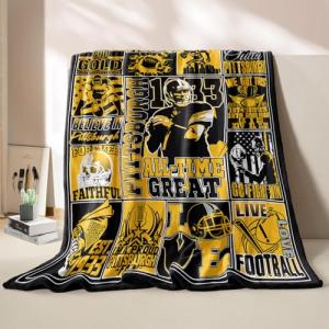 DKEAQZ City Gifts for Men Women, Football Gifts for Team Fans, Football Merchandise, Team Color Sport Style Blankets and Throws 60"x50"