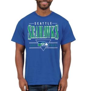 Seattle Seahawks NFL Established Retro - Adult Short Sleeve Fan T-Shirt for Men & Women