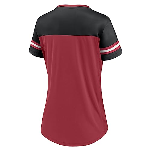 Cardinals Blitz & Glam Women's Lace-Up V-Neck T-Shirt