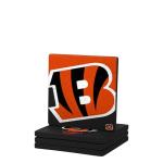 FOCO NFL Official Game Day 4-Pack Beverage Drink Stone Coaster Set (Cincinnati Bengals)