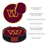 Rico Industries NFL Football Washington Commanders Classic Favorites: PVC Coaster Set (4-Pack)