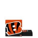 FOCO NFL Official Game Day 4-Pack Beverage Drink Stone Coaster Set (Cincinnati Bengals)