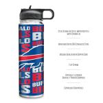 Rico Industries NFL Football Buffalo Bills 22oz Stainless Steel Tumbler with Lid - Great For Coffee, Tea, Water or Cocktails
