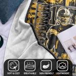 DKEAQZ City Gifts for Men Women, Football Gifts for Team Fans, Football Merchandise, Team Color Sport Style Blankets and Throws 60"x50"