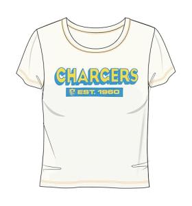 Junk Food Clothing Women's Los Angeles Chargers Playmaker Tee - Large