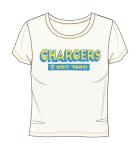 Junk Food Clothing Women's Los Angeles Chargers Playmaker Tee - Large