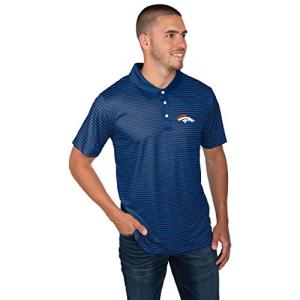 FOCO Denver Broncos NFL Mens Striped Polyester Polo - XXL