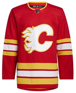 adidas Calgary Flames Primegreen Authentic Men's Home Jersey (50/Medium)