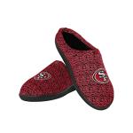 FOCO NFL San Francisco 49ers Men's Poly Knit Cup Sole Slipper, Team Color, Medium (9-10)