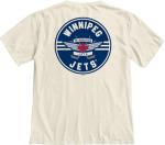 Winnipeg Jets NHL Officially Licensed T-Shirt Ringspun Front/Back Ivory Puck, Large