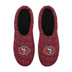 FOCO NFL San Francisco 49ers Men's Poly Knit Cup Sole Slipper, Team Color, Medium (9-10)