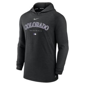 Nike Men's MLB Authentic Collection Early Work Tri-Blend Performance Pullover Hoodie (US, Alpha, XX-Large, Regular, Regular, Black, Colorado Rockies)