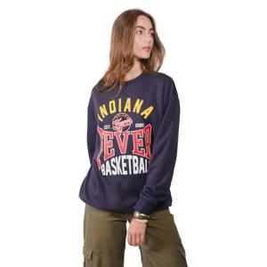 Ultra Game WNBA Official Unisex Super Soft Oversized Crewneck Sweatshirt, Indiana Fever, Sand, Large