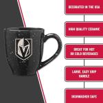 Rico Industries NHL Hockey Vegas Golden Knights Black 16 oz Team Color Laser Engraved Speckled Ceramic Coffee Mug