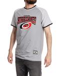 Calhoun NHL Surf & Skate Mens Retro Style Reverse Terry Contrast Trim Short Sleeve T-Shirt - The Coastal Collection (Carolina Hurricanes, Medium)