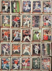 Baltimore Orioles 2025 Topps Complete Mint 24 Card Team Set Featuring Adley Rutschman and Gunnar Henderson with Rookie Cards of Coby Mayo, Cade Povich, Chayce McDermott and Tomoyuki Sugano Plus