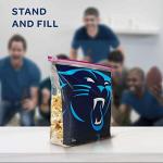 Ziploc Slider Storage Gallon Bag, Great for grab-and-go snacking, tailgating or homegating, 20 Count- NFL North Carolina Panthers
