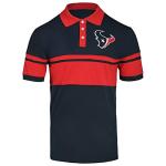 FOCO NFL Houston Texans Football Team Logo Cotton Stripe Polo Shirt, Team Color, X-Large