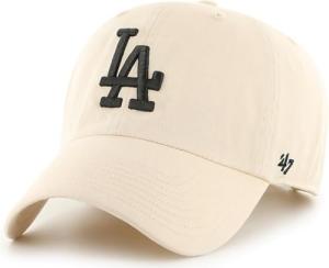 47 Brand MLB Natural Primary Logo Clean Up Adjustable Baseball Cap Hat, Adult One Size Fits All - Los Angeles Dodgers Natural