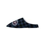 FOCO Men's NFL Tennessee Titans Sherpa Lined Buffalo Check Memory Foam Slippers, Large (11-12)