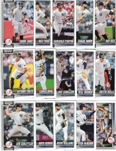 New York Yankees/Complete 2026 Topps Yankees Baseball Card Team Set (Series 1) with (15) Cards. *Plus Bonus* This listing includes (10) Bonus Yankees Baseball Cards!