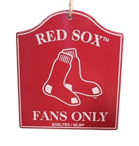 Officially Licensed MLB Wood Sign Fan Ornament (Boston Red Sox)