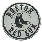 FANMATS 15634 Boston Red Sox 3D Chrome Metal Auto Emblem - Circular Red Sox Alternate Logo