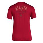 adidas Women's Atlanta United FC Local Stoic Short Sleeve Pre-game T-shirt, Team Victory Red, X-Large Tall