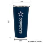 Rico Industries NFL Football Dallas Cowboys 18oz Soft Touch, Easy Grip Tumbler
