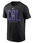 Nike Men's MLB Scoreboard T-Shirt (US, Alpha, Small, Regular, Regular, Black, Colorado Rockies)