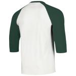 47 Brand MLB Men's Crescent Franklin Raglan Cream Arched Wordmark Primary Logo Baseball 3/4-Sleeve T-Shirt - Oakland Athletics - Cream - X-Large