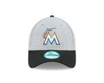 New Era MLB Miami Marlins The League Heather 9FORTY Adjustable Cap, One Size, Gray